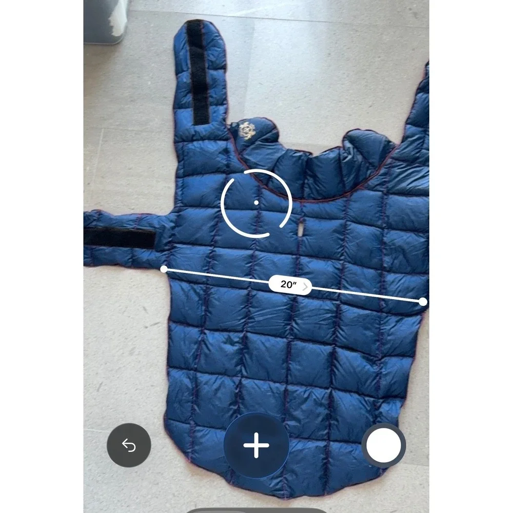 Reversible Puffer Dog Vest Burgundy Red Navy Blue Quilted Winter Coat 25.5in L